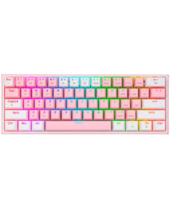 TECLADO MECANICO REDRAGON FIZZ PRO RGB ROSA BLANCO