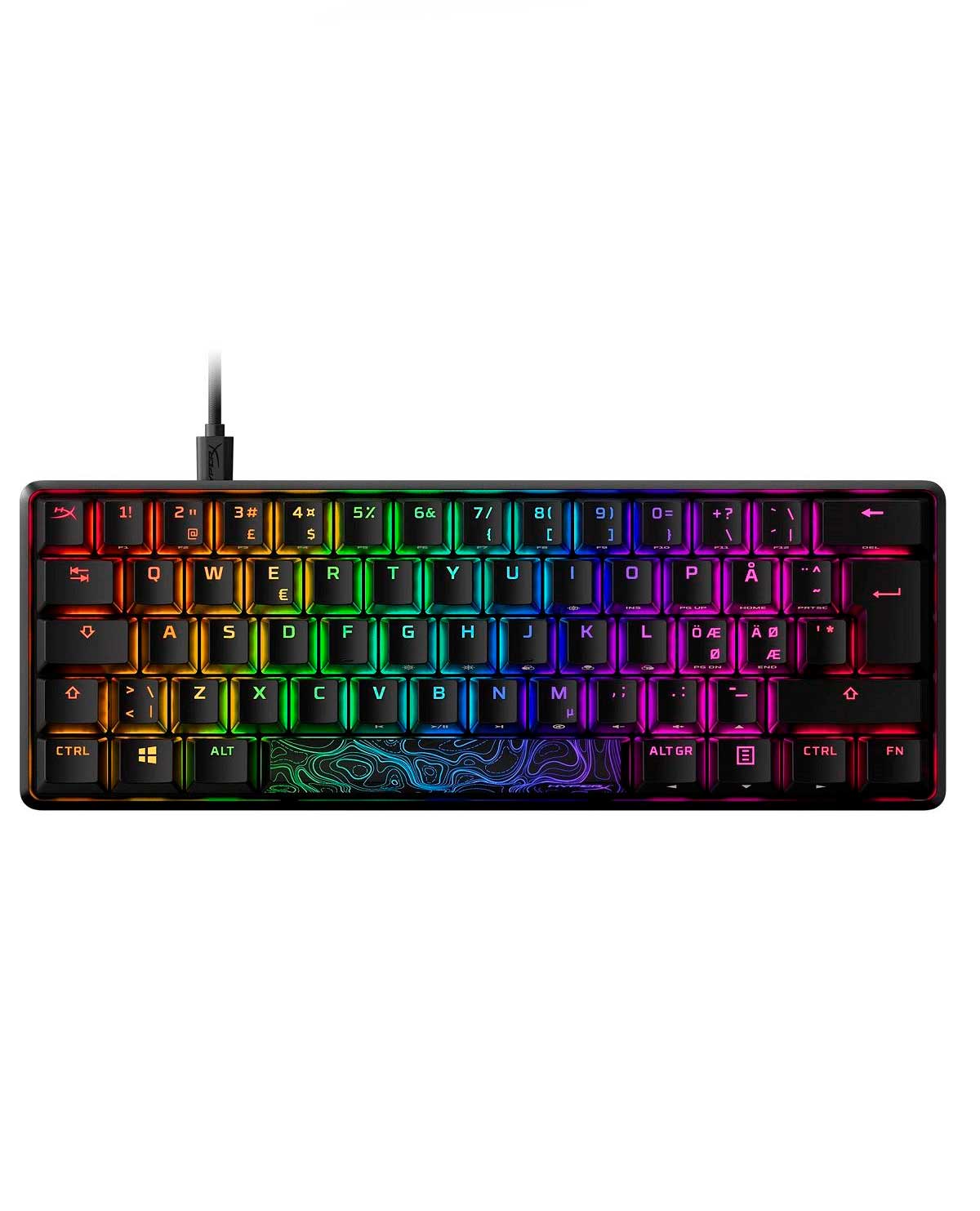 TECLADO MECANICO 60 HYPERX ALLOY ORIGINS ROJO