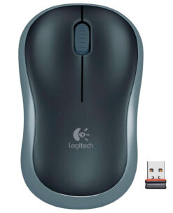Logitech M185 - Mouse - optical - 3 buttons - wireless - 2.4 GHz - USB wireless receiver - swift gray
