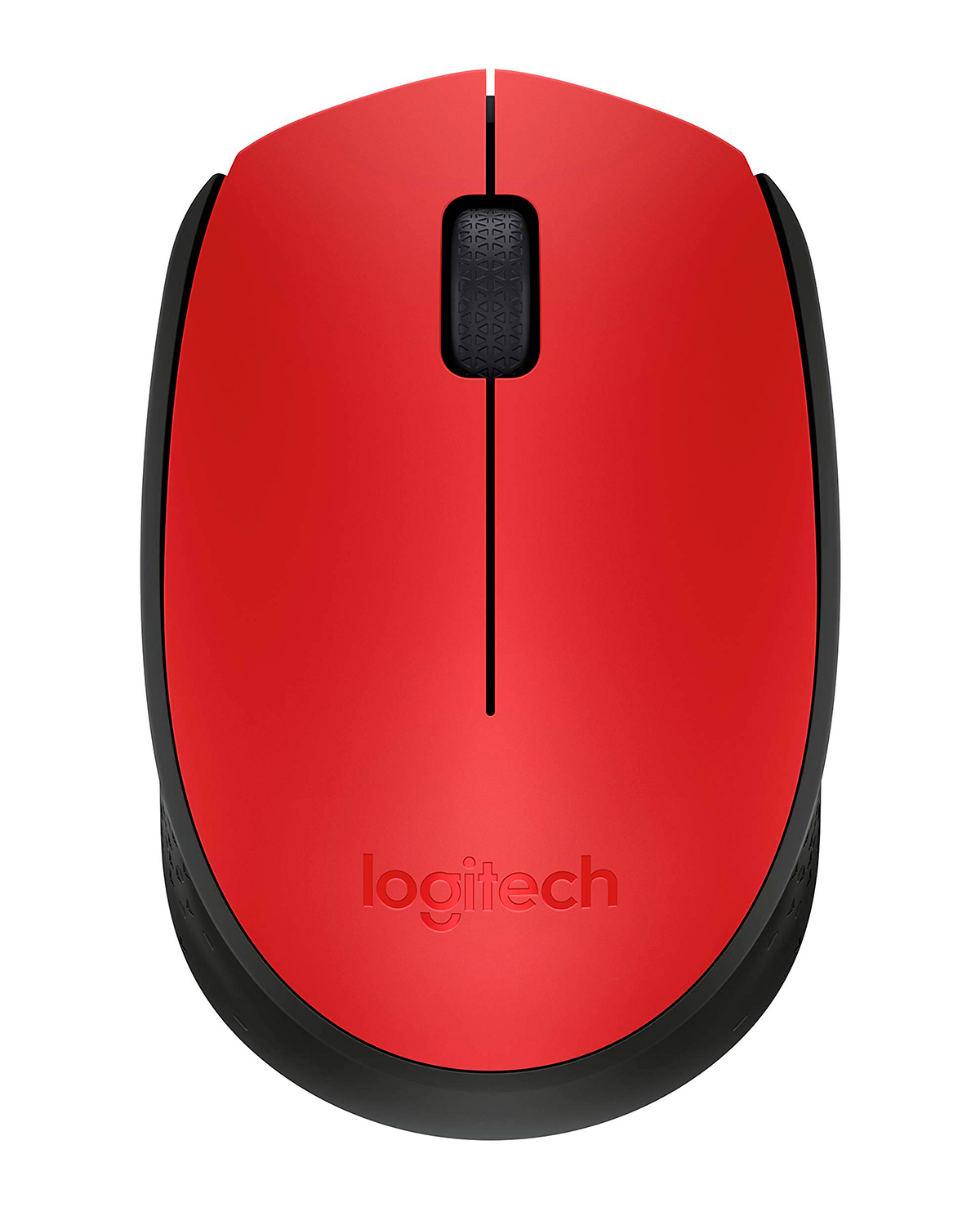 Logitech M170 - Mouse - right and left-handed - wireless - 2.4 GHz - USB wireless receiver - red