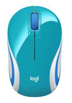 Logitech M187 - Mouse - optical - 3 buttons - wireless - 2.4 GHz - USB wireless receiver - teal