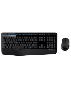 Logitech Wireless Combo MK345 - Keyboard and mouse set - wireless - 2.4 GHz - Spanish QWERTY - black blue