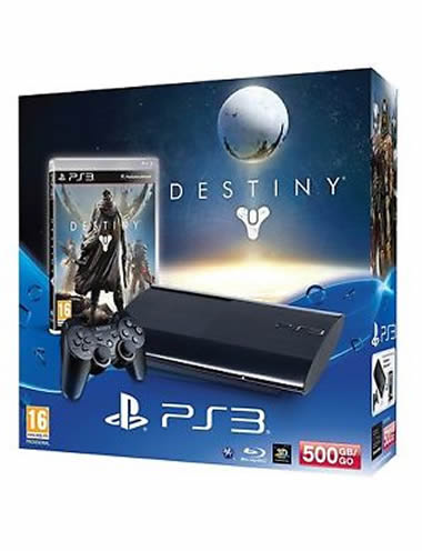 CONSOLA PLAYSTATION 3 SUPER SLIM NEGRO 500GB CON DESTINY