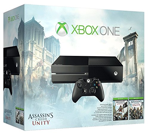 CONSOLA XBOX ONE NEGRO 500GB CON ASSASSINS CREED UNITY Y ASSASSINS CREED BLACKFLAG