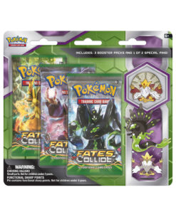 TRIPLE SOBRE POKEMON TRADING CARD GAME XY FATES COLLIDE CON PIN