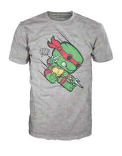 PLAYERA TORTUGAS NINJA POP RAPHAEL GRIS MEDIANA