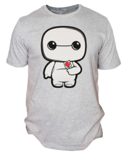 PLAYERA BIG HERO 6 POP BAYMAX GRIS GRANDE
