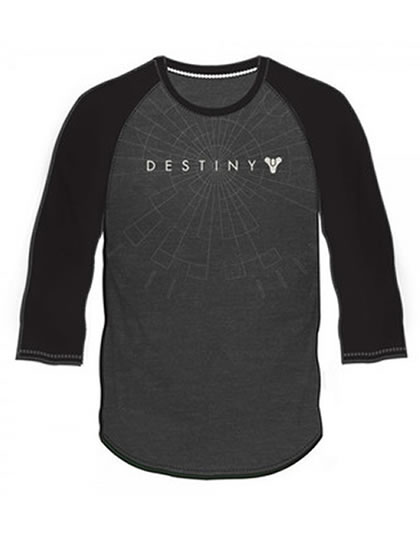 PLAYERA MANGA LARGA DESTINY LOGO NEGRA XGRANDE