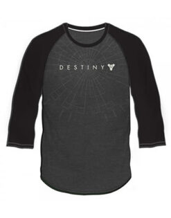 PLAYERA MANGA LARGA DESTINY LOGO NEGRA MEDIANA