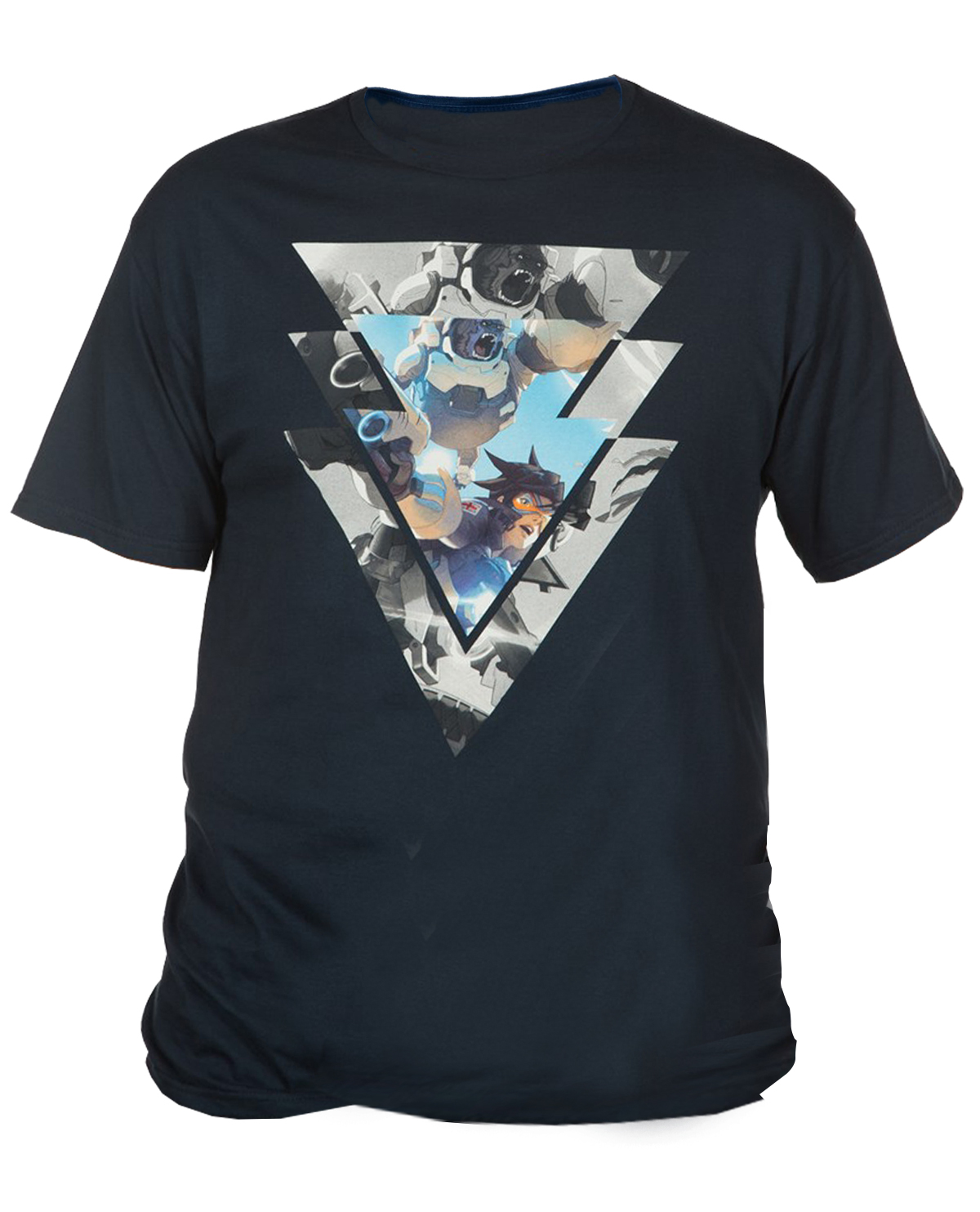 PLAYERA OVERWATCH WINSTON Y TRACER NEGRA GRANDE