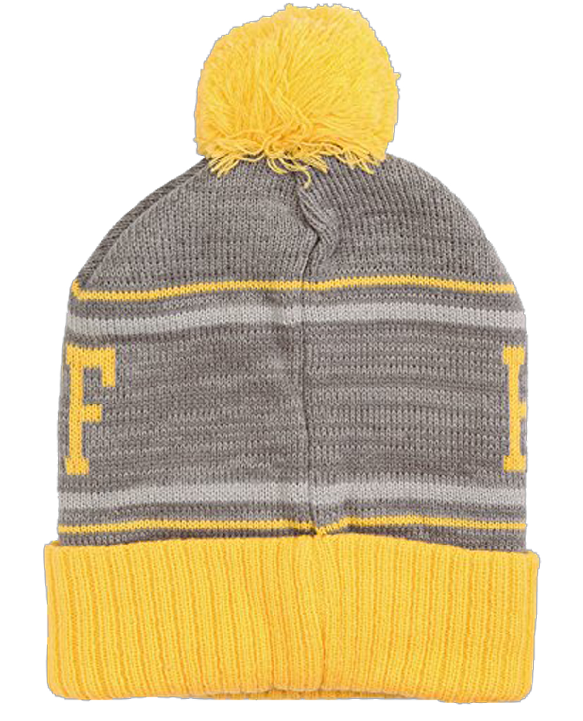 GORRO BEANIE HARRY POTTER HUFFLPUFF GRIS CON AMARILLO - Image 2