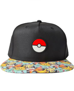 GORRA BIOWORLD NEGRA LOGO POKEBALL