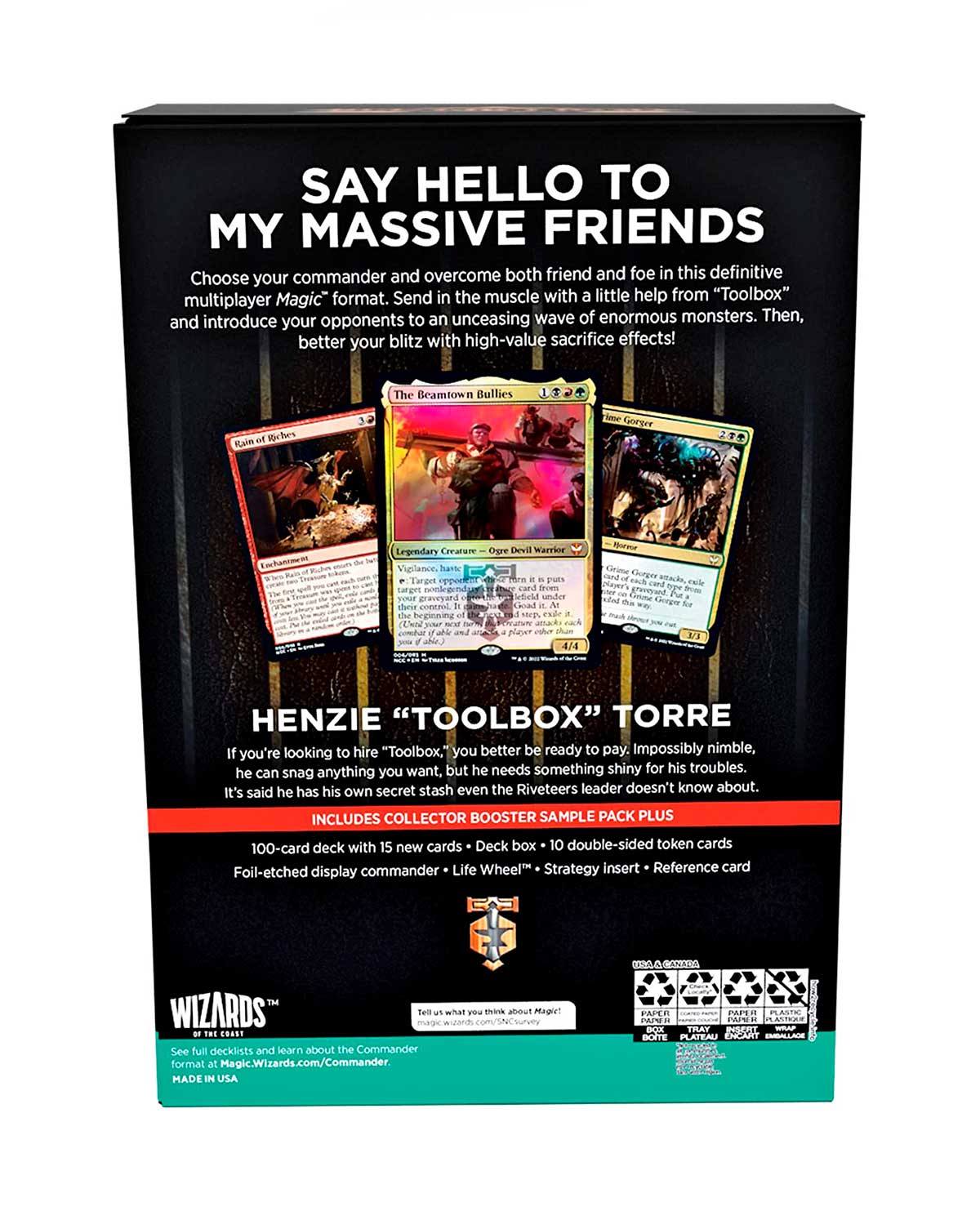 MAGIC THE GATHERING STREETS OF NEW CAPENNA COMMANDER DECK RIVETEER RAMPAGE INGLES - Image 3