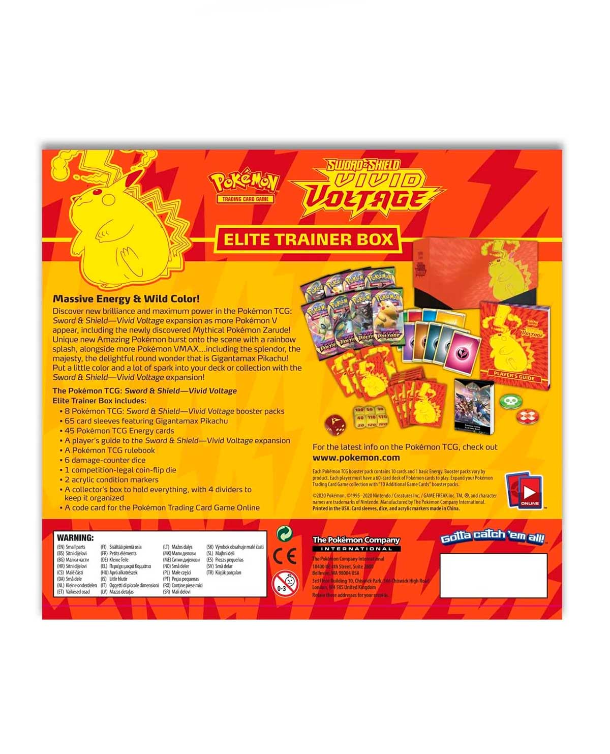 CAJA POKEMON TRADING CARD GAME SWORD AND SHIELD VIVID VOLTAGE ELITE TRAINER BOX - Image 3