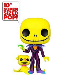 FIGURA POP JUMBO THE NIGHTMARE BEFORE CHRISTMAS JACK WITH ZERO BLACKLIGHT