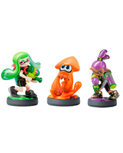 AMIIBO SPLATOON INKLING BOY MORADO INKLING GIRL VERDE E INKLING SQUID NARANJA PAQUETE TRIPLE