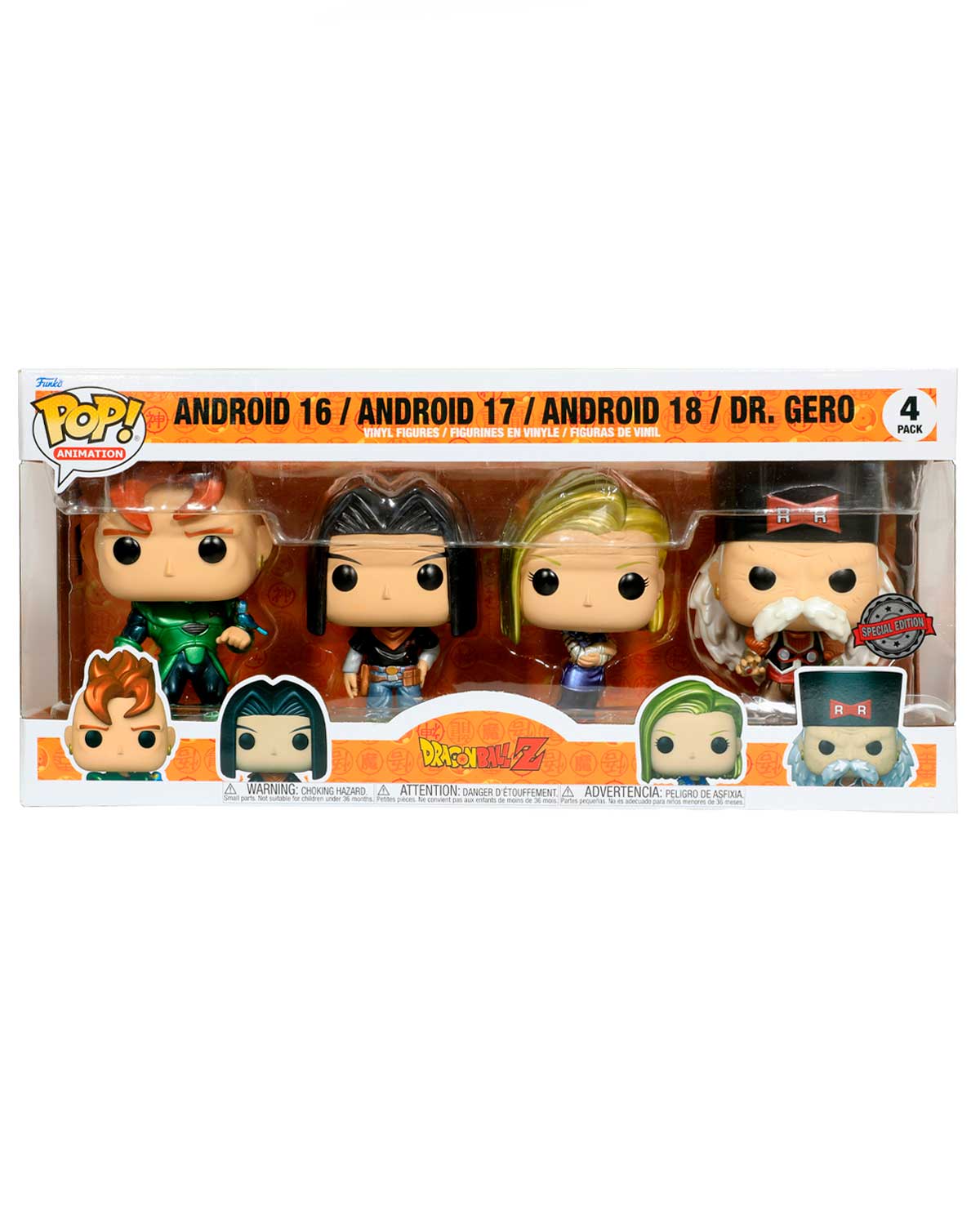 FIGURA POP DRAGON BALL Z 4 PACK ANDROID 16 17 18 DR GERO - Image 2