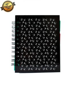 LIBRETA NEGRA CUADRICULADA PLAYSTATION MONUMENTS CON SEPARADORES
