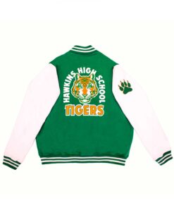 CHAMARRA COLEGIAL STRANGER THINGS GREEN HAWKINS GRANDE - Image 2