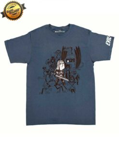 PLAYERA AZUL THE WITCHER EVIL IS EVIL CHICA