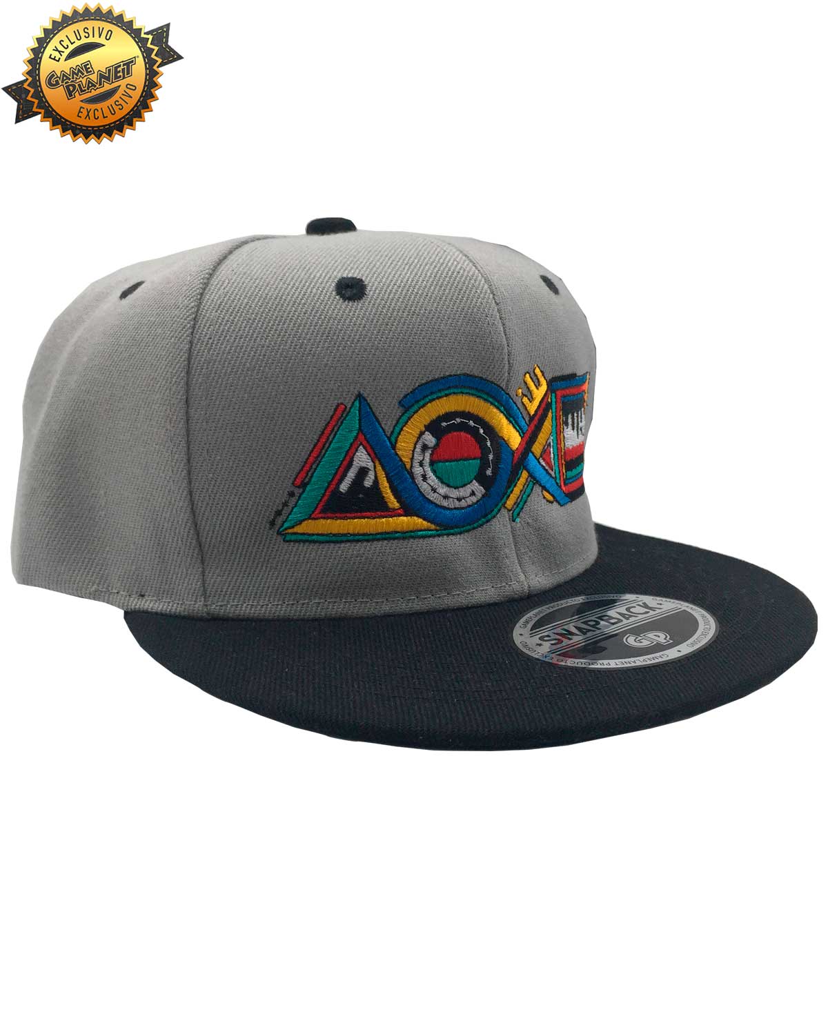 GORRA SNAPBACK PLAYSTATION GRIDLOCK GRIS NEGRA