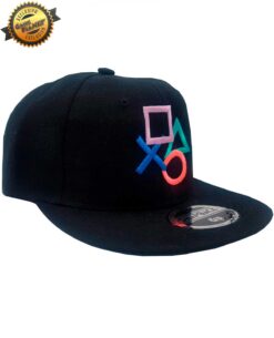 GORRA SNAPBACK PLAYSTATION ICONOS NEGRA