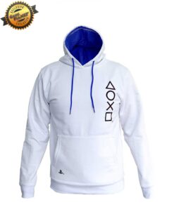 SUDADERA PLAYSTATION ICONOS BLANCA CHICA