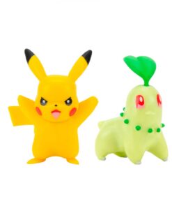 FIGURA POKEMON BATTLE FIGURE PIKACHU AND CHIKORITA