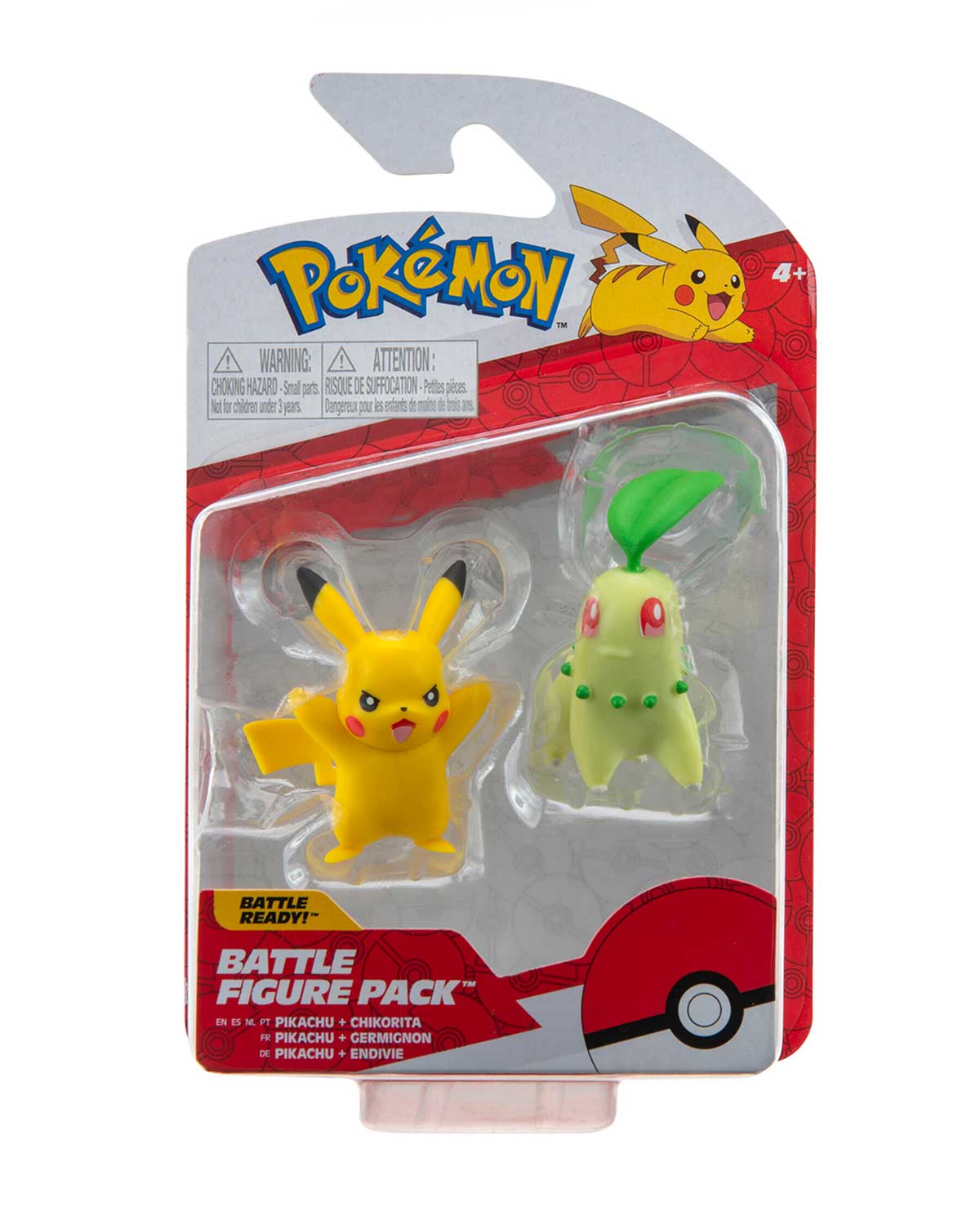 FIGURA POKEMON BATTLE FIGURE PIKACHU AND CHIKORITA - Image 2