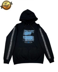 SUDADERA NEGRA GOD OF WAR RAGNAROK KRATOS Y ATREUS EXTRA CHICA