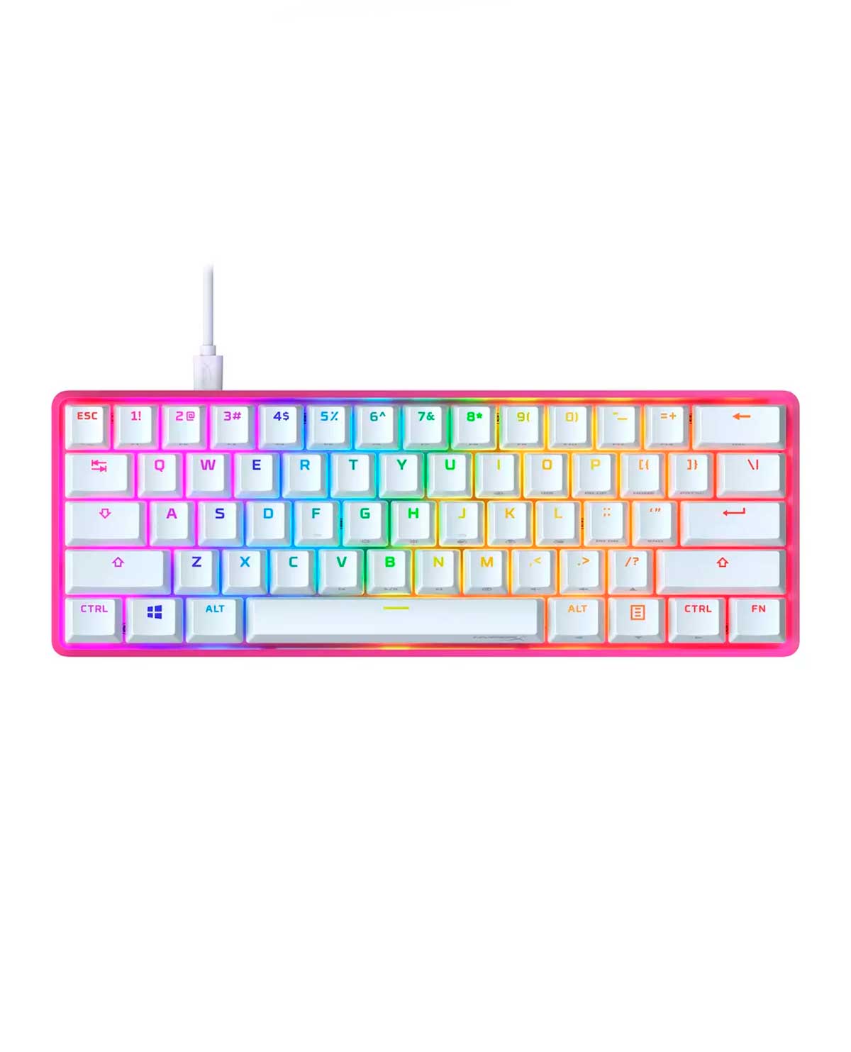 TECLADO ALAMBRICO MECANICO HYPERX ALLOY ORIGINS 60 ROSA
