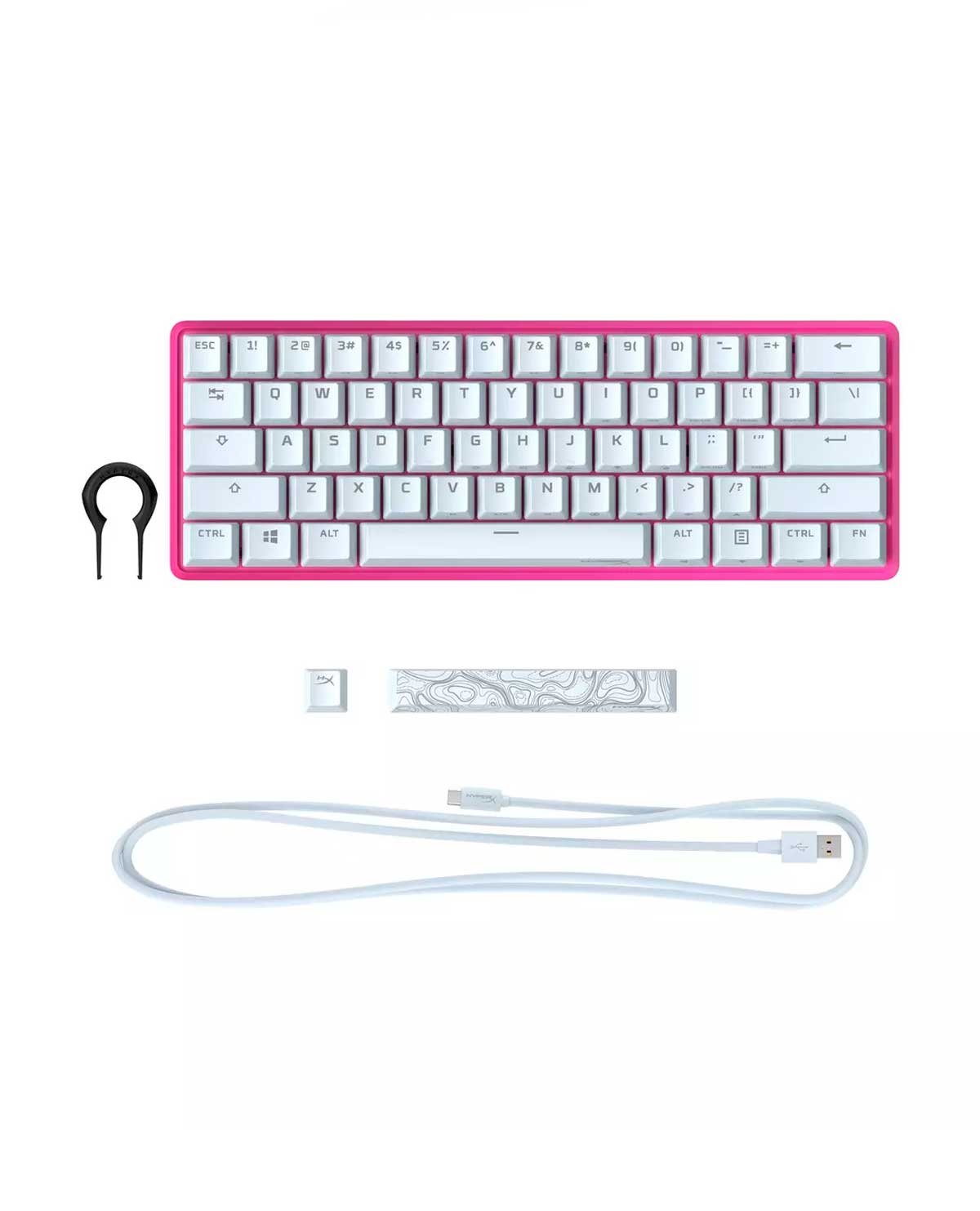 TECLADO ALAMBRICO MECANICO HYPERX ALLOY ORIGINS 60 ROSA - Image 3