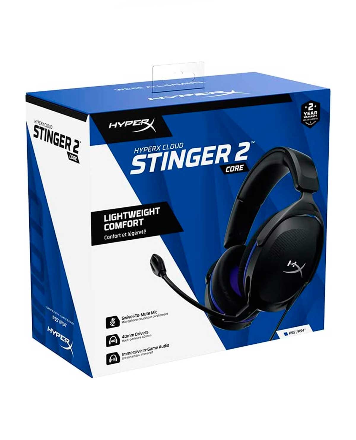 HEADSET ALAMBRICO HYPERX PLAYSTATION CLOUD STINGER 2 CORE NEGRO - Image 4