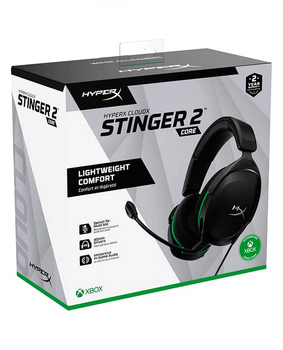 HEADSET ALAMBRICO HYPERX XBOX CLOUD X STINGER 2 CORE NEGRO - Image 4