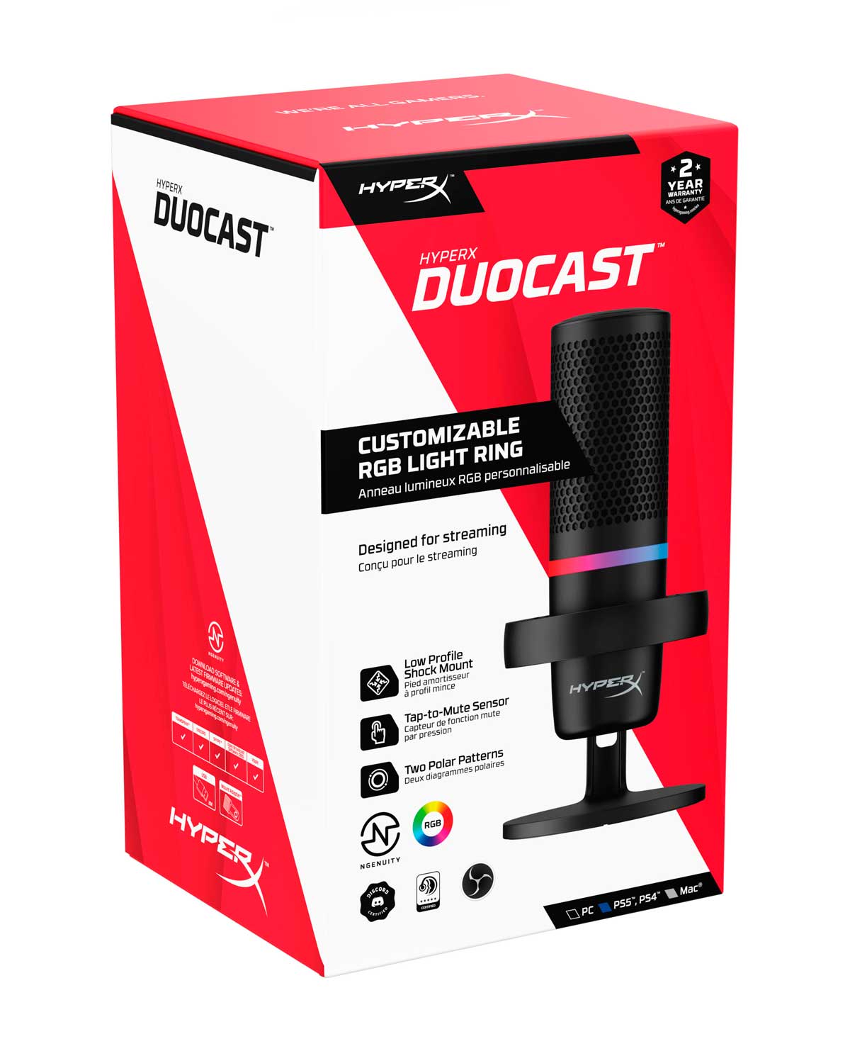 MICROFONO HYPER X DUOCAST USB RGB BLACK - Image 4