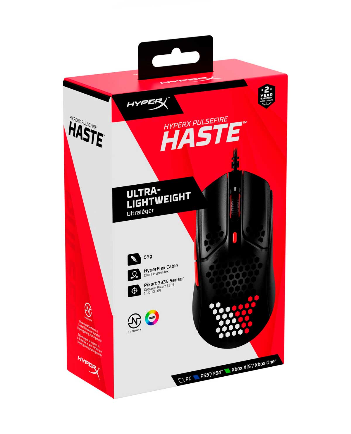 MOUSE ALAMBRICO GAMER HYPERX PULSEFIRE HASTE BLACK - Image 4
