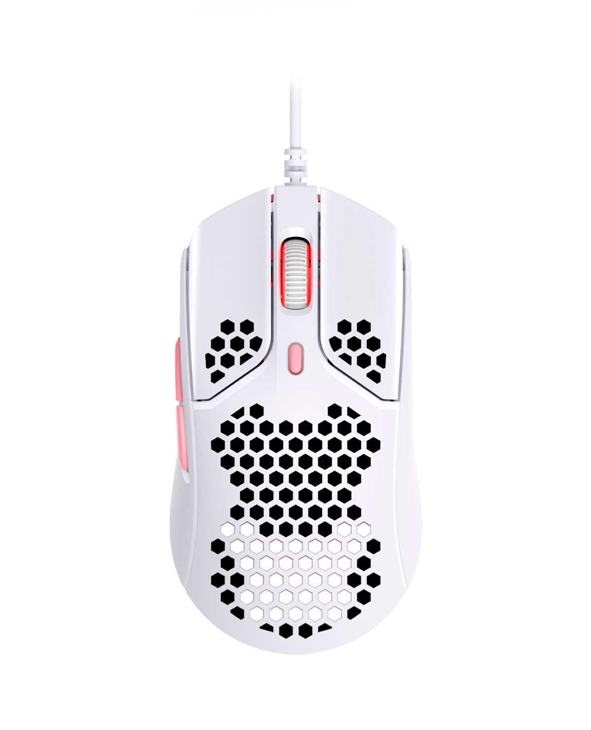 MOUSE ALAMBRICO GAMER HYPERX PULSEFIRE HASTE BLANCO ROSA