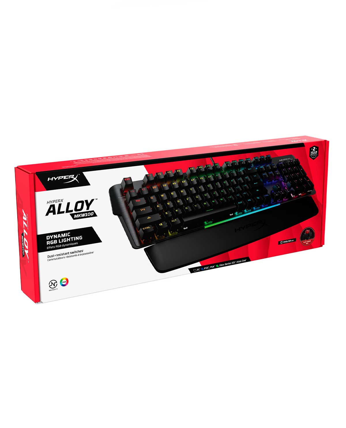 TECLADO ALAMBRICO MECANICO HYPERX ALLOY MKW100 NEGRO - Image 4