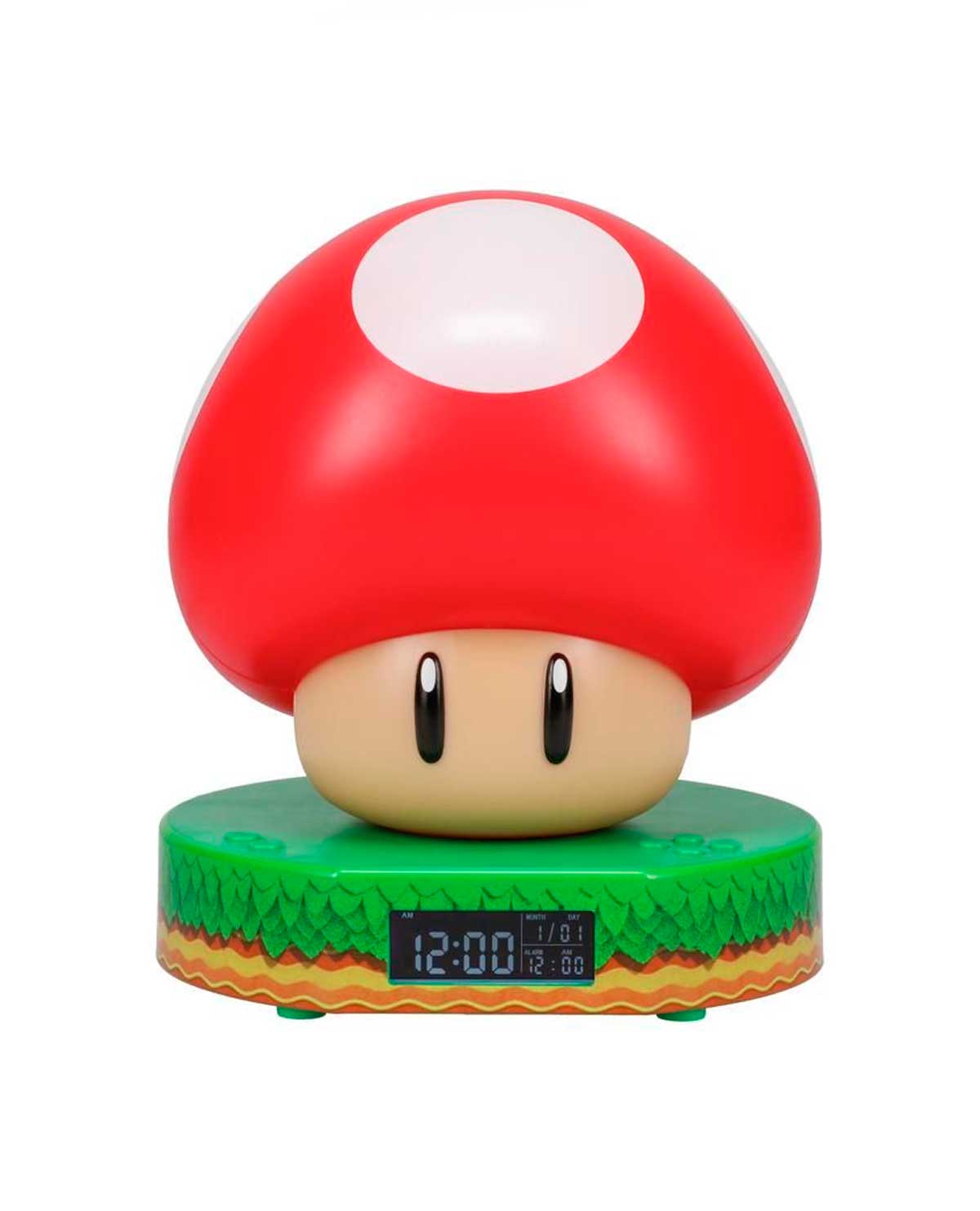RELOJ DESPERTADOR MUSHROOM MARIO BROS
