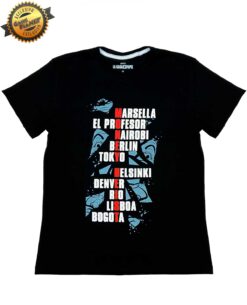 PLAYERA LA CASA DE PAPEL MASCARA ROTA MEDIANA