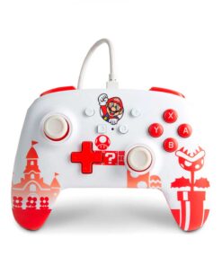 CONTROL NINTENDO SWITCH ALAMBRICO SUPER MARIO BLANCO Y ROJO