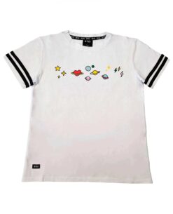 PLAYERA BLANCA BTS ESTRELLAS UNITALLA