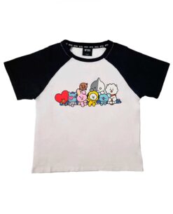 PLAYERA BLANCO CON NEGRO BTS DREAM TEAM UNITALLA