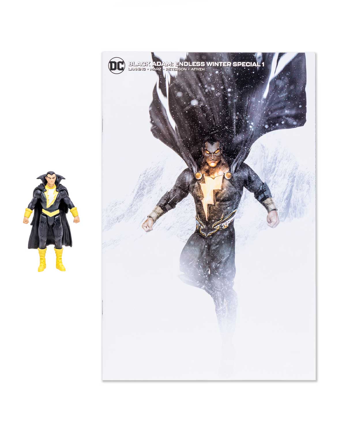 FIGURA DE ACCION MCFARLANE DC CON COMIC BLACK ADAM ENDLESS WINTER