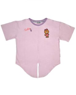 CROPTOP PLAYERA LILA BTS CUTIE UNITALLA