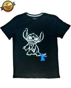 PLAYERA NEGRA STITCH CHICA