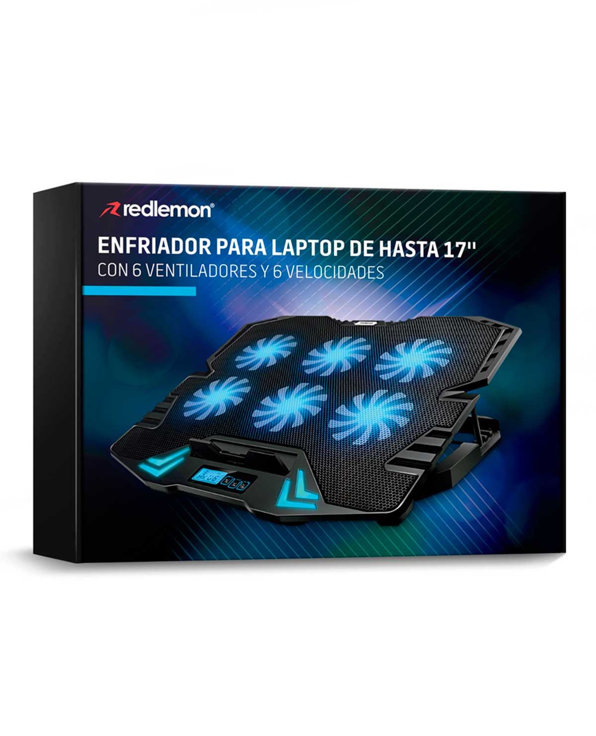 VENTILADOR Y SOPORTE PARA LAPTOP REDLEMON LUZ LED - Image 4