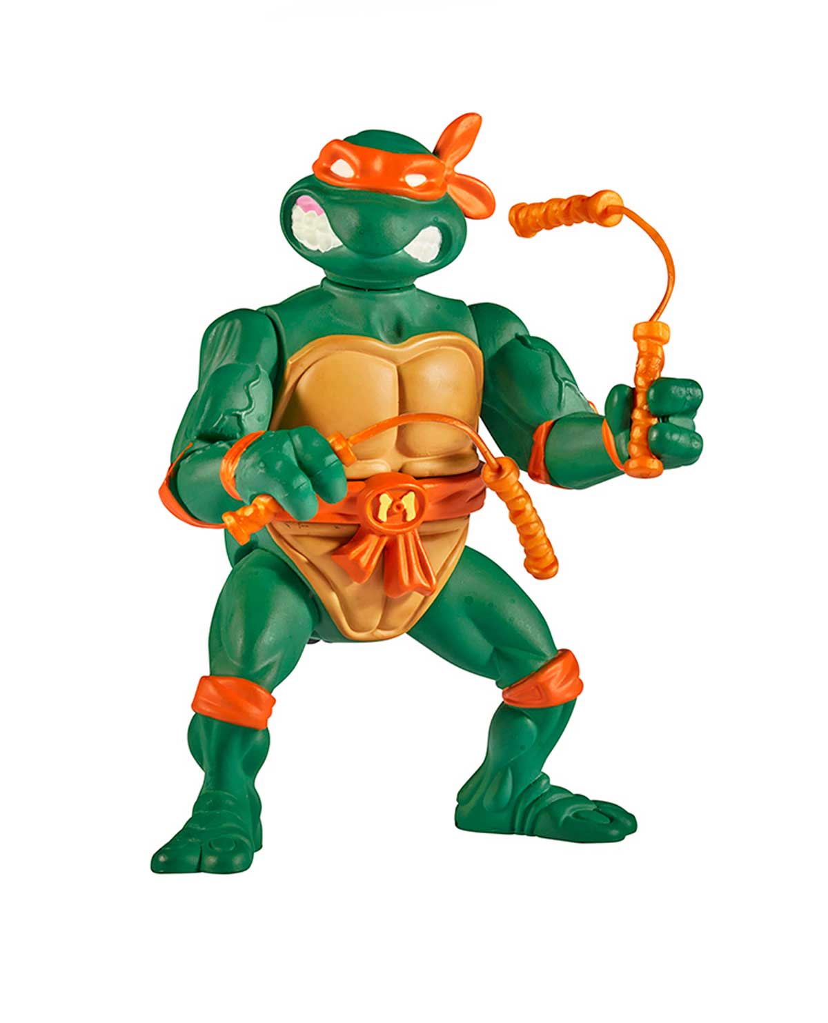 FIGURA DE ACCION BANDAI TMNT STORAGE SHELL MICHELANGELO