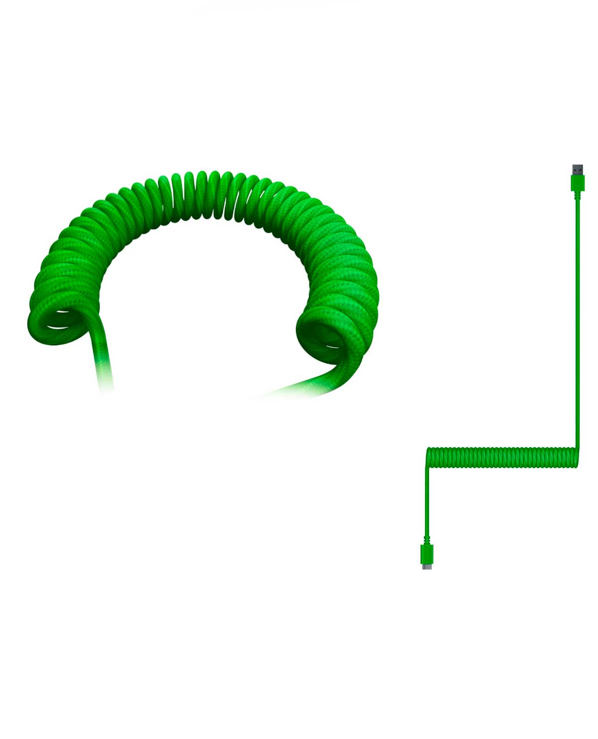 SET RAZER PBT 120 KEYCAPS Y CABLE ESPIRAL UPGRADE RAZER GREEN - Image 3