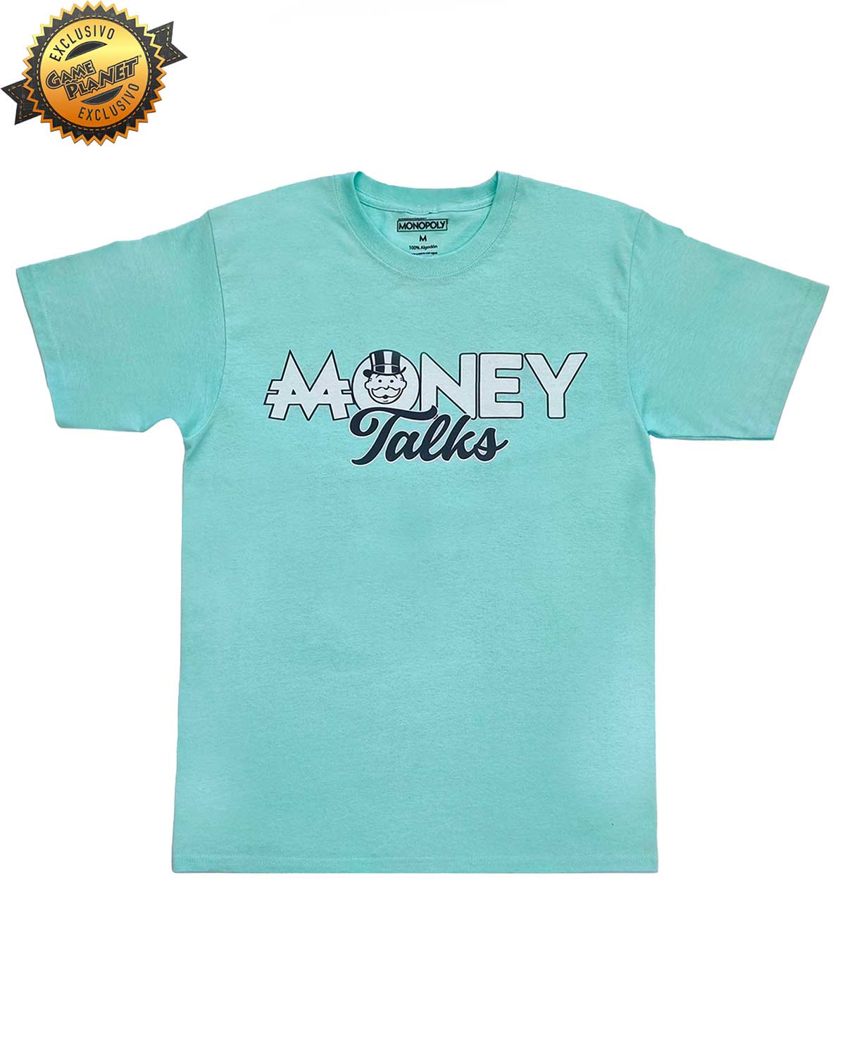 PLAYERA VERDE MENTA MONOPOLY MONEY TALKS MEDIANA